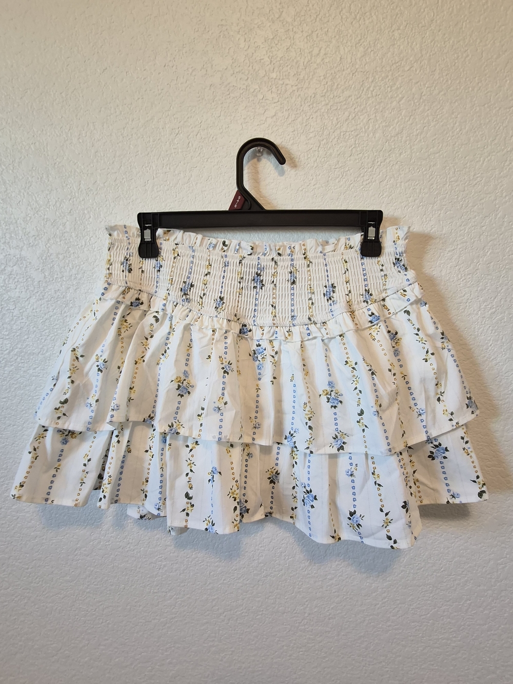 wild fable White Mini Skirt with Blue and Green Floral